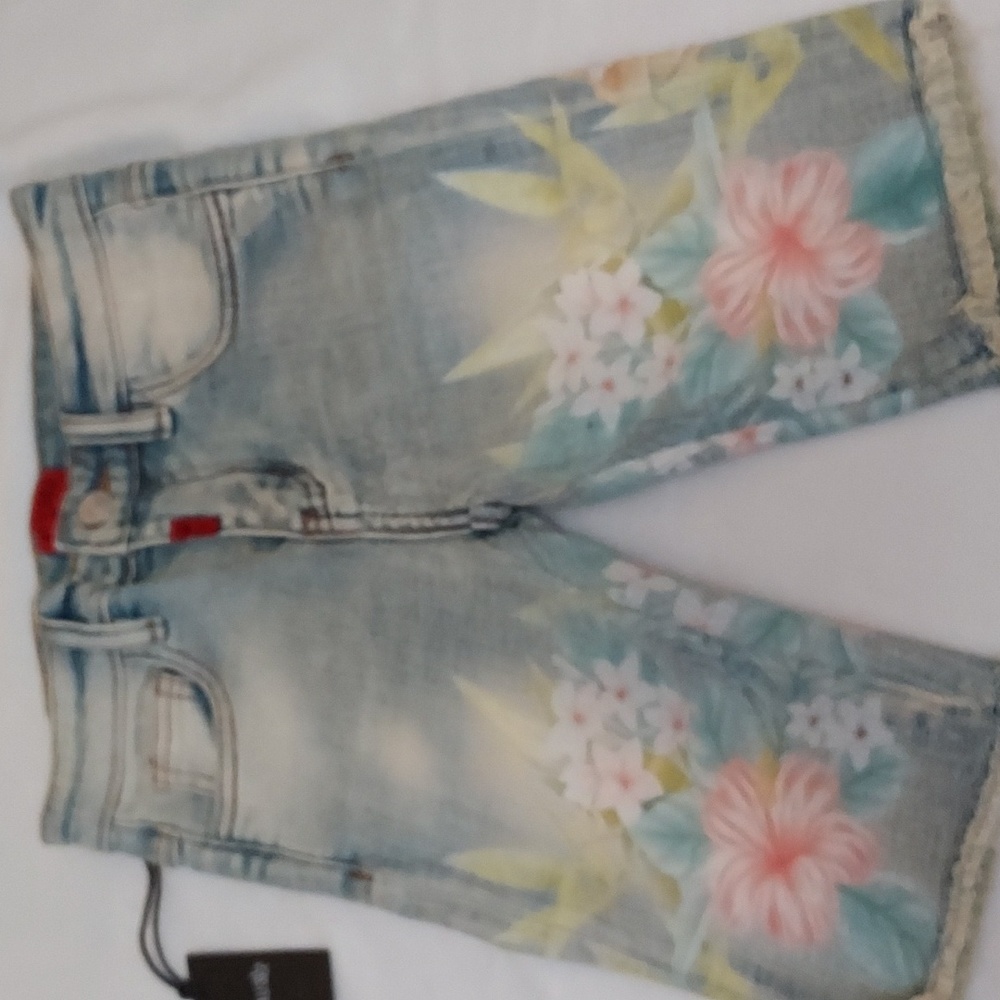 Haus of jr garden denim shorts